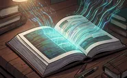 Glowing book representing a living public record