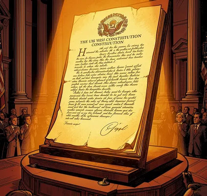 The U.S. Constitution on display